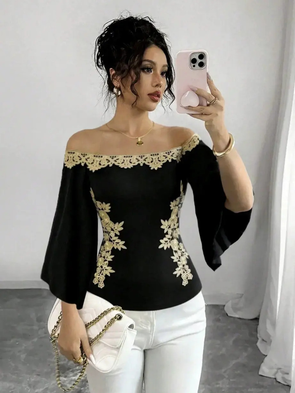 Zara Off Shoulder Blouse Slim Fit
